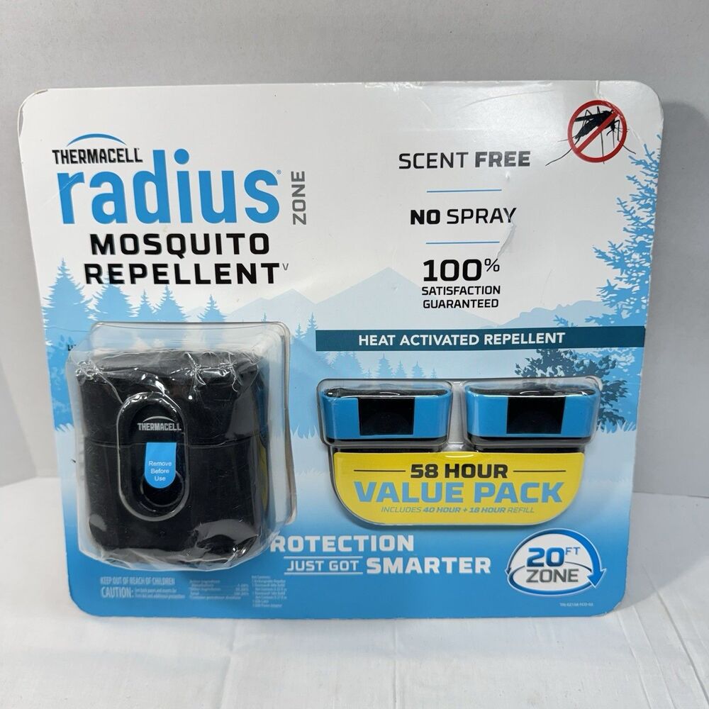 Thermacell Radius Zone Mosquito Repellent - Black Value Pack Brand New Read*